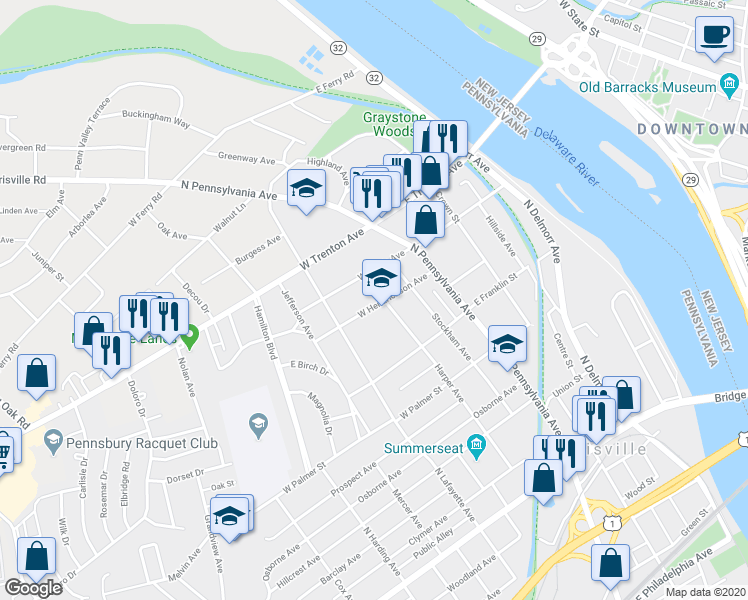 map of restaurants, bars, coffee shops, grocery stores, and more near 138 West Hendrickson Avenue in Morrisville