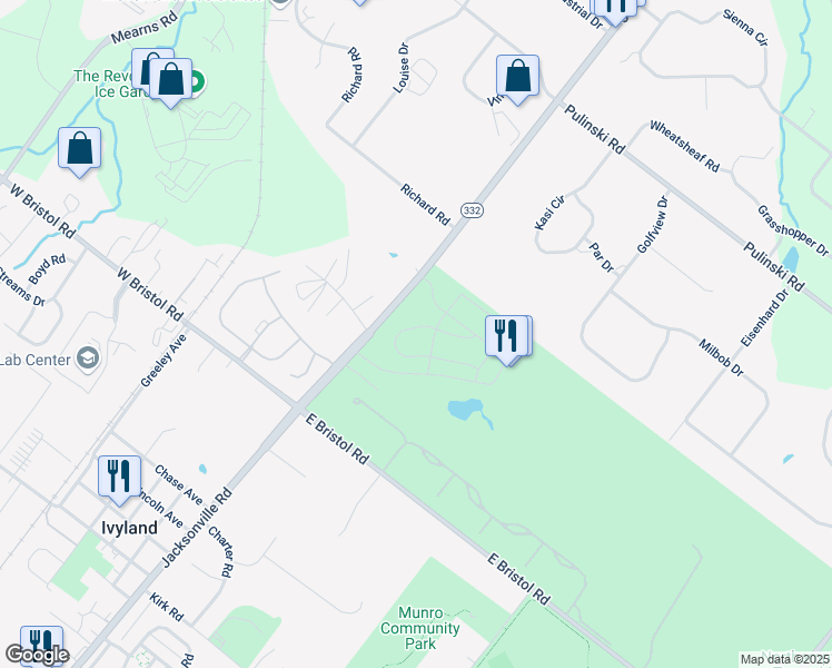 map of restaurants, bars, coffee shops, grocery stores, and more near 27 Parry Way in Ivyland
