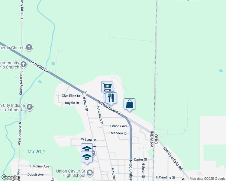 map of restaurants, bars, coffee shops, grocery stores, and more near 361 Essex Court in Union City