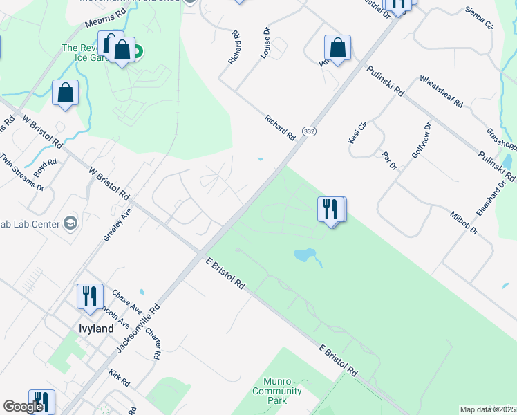 map of restaurants, bars, coffee shops, grocery stores, and more near 28 Parry Way in Ivyland