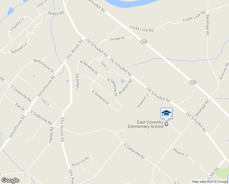 map of restaurants, bars, coffee shops, grocery stores, and more near 43 Rinehart Road in Pottstown