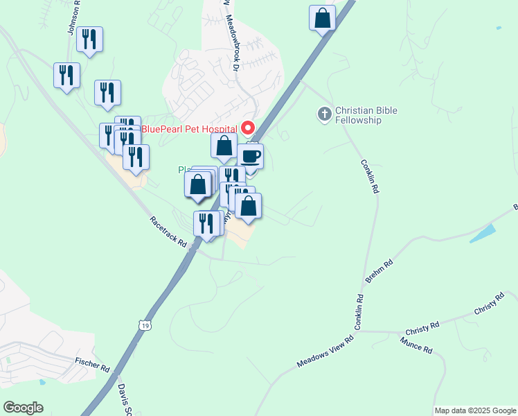 map of restaurants, bars, coffee shops, grocery stores, and more near 1100 Wildflower Circle in Washington