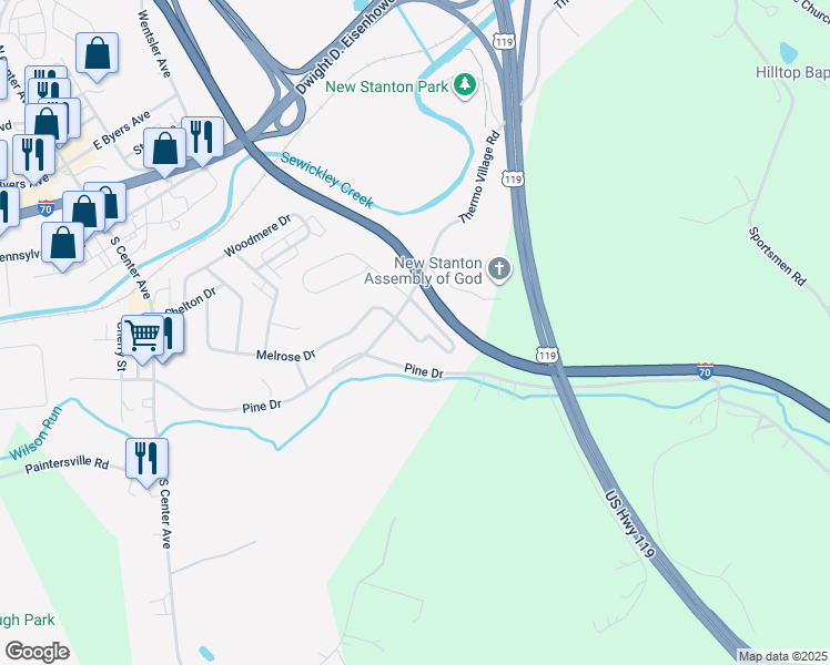 115 Timber Ridge Drive, New Stanton PA Walk Score