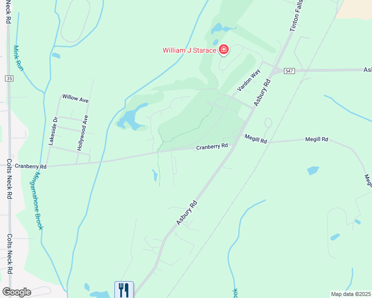 map of restaurants, bars, coffee shops, grocery stores, and more near 43 Cranberry Rd in Farmingdale