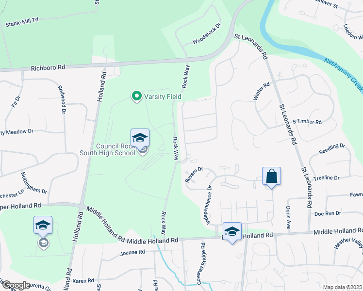 map of restaurants, bars, coffee shops, grocery stores, and more near 40 Keenan Lane in Holland