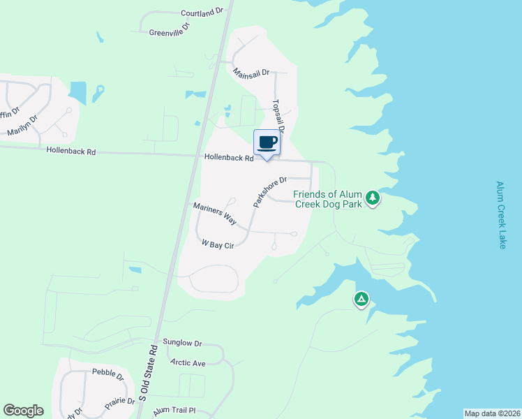 map of restaurants, bars, coffee shops, grocery stores, and more near 3925 Mariners Way in Lewis Center