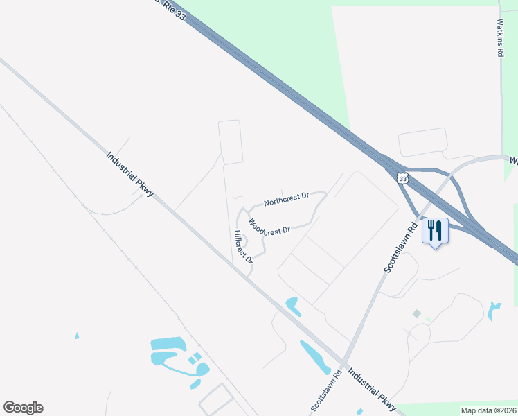 map of restaurants, bars, coffee shops, grocery stores, and more near 73 Woodcrest Drive South in Marysville