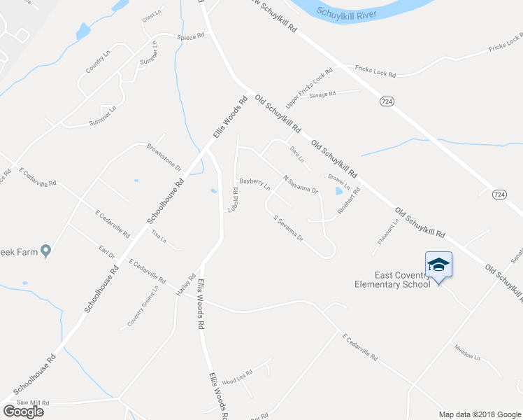 map of restaurants, bars, coffee shops, grocery stores, and more near 131 South Savanna Drive in Pottstown