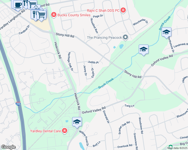 map of restaurants, bars, coffee shops, grocery stores, and more near 482 Gayle Drive in Morrisville