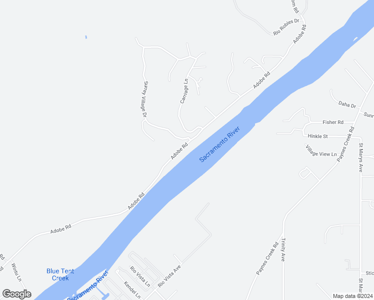 map of restaurants, bars, coffee shops, grocery stores, and more near 22327 Adobe Road in Red Bluff