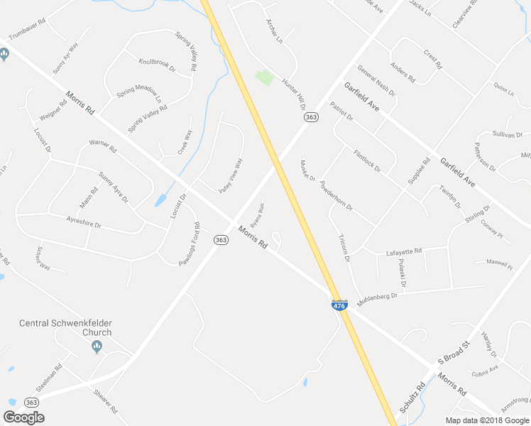 map of restaurants, bars, coffee shops, grocery stores, and more near 2011 Ryans Run in Lansdale
