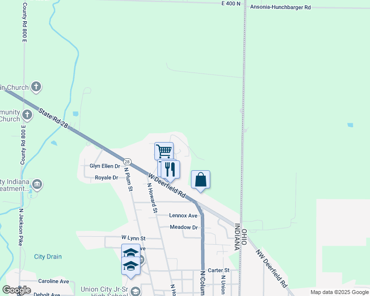 map of restaurants, bars, coffee shops, grocery stores, and more near Lutheren Terrace in Union City