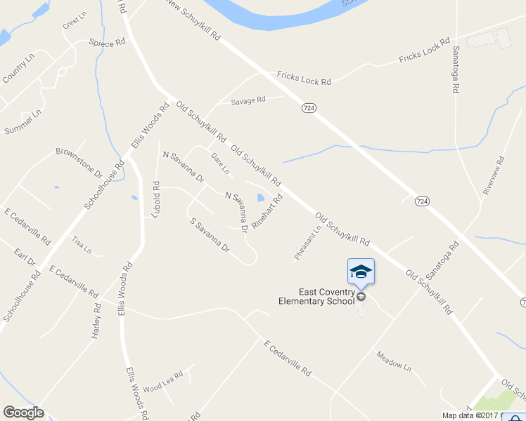 map of restaurants, bars, coffee shops, grocery stores, and more near 23 Rinehart Road in Pottstown