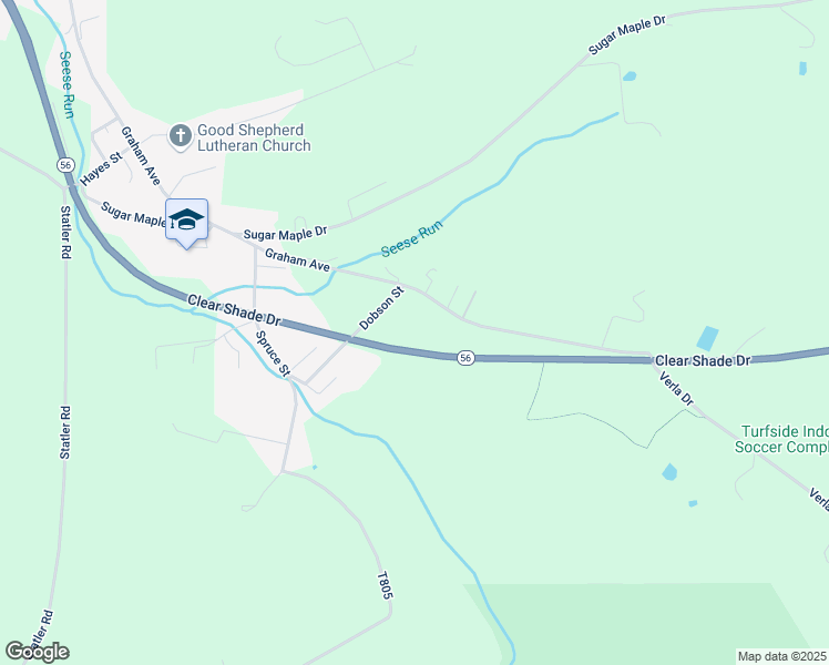 map of restaurants, bars, coffee shops, grocery stores, and more near 410 Dobson Street in Windber