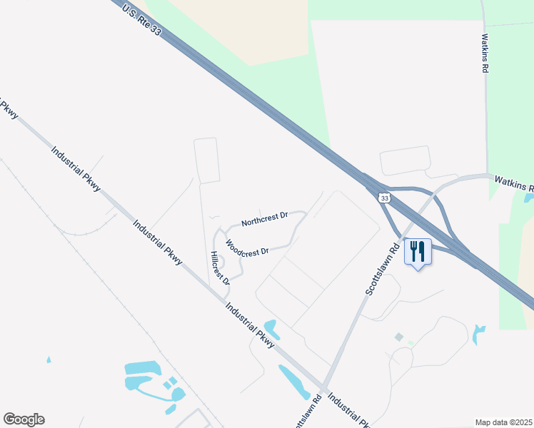 map of restaurants, bars, coffee shops, grocery stores, and more near 14200 Industrial Parkway in Marysville