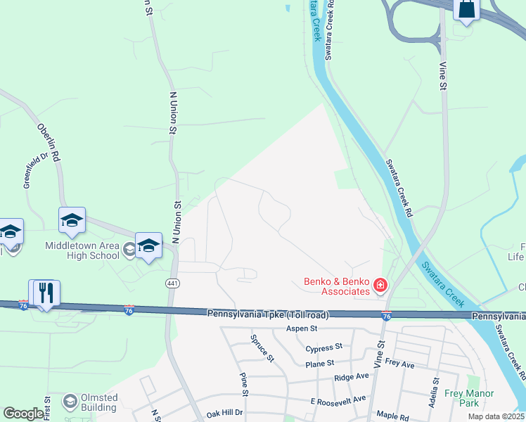map of restaurants, bars, coffee shops, grocery stores, and more near 117 Magnolia Drive in Middletown