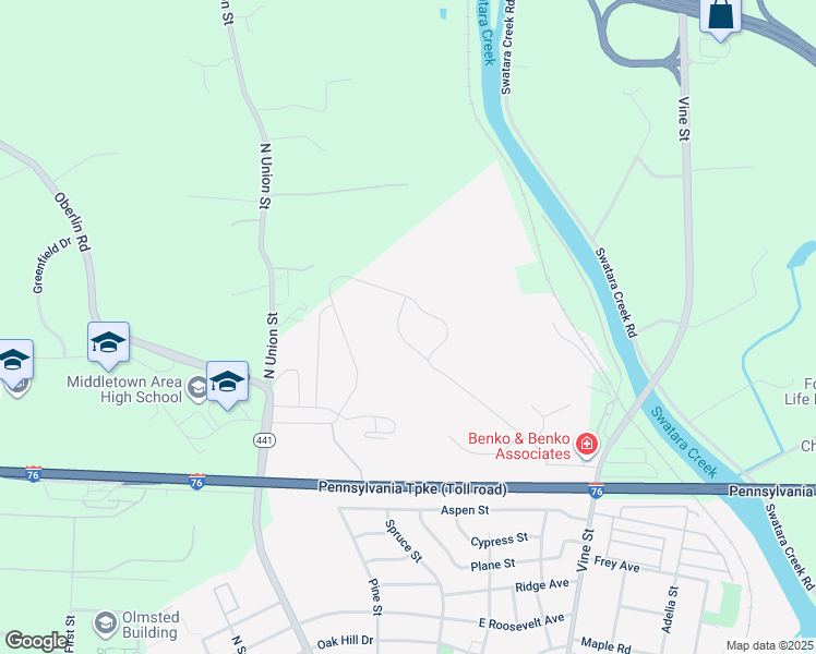 map of restaurants, bars, coffee shops, grocery stores, and more near 121 Magnolia Drive in Middletown