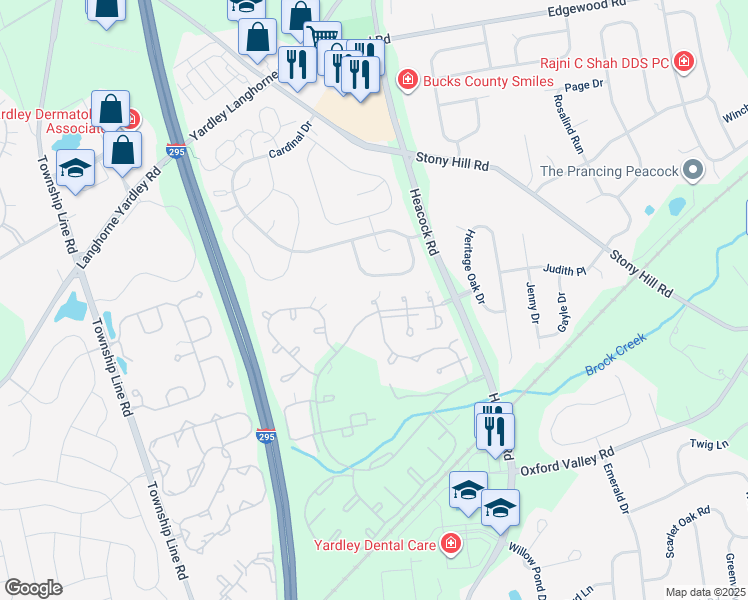 map of restaurants, bars, coffee shops, grocery stores, and more near 1646 Covington Road in Morrisville