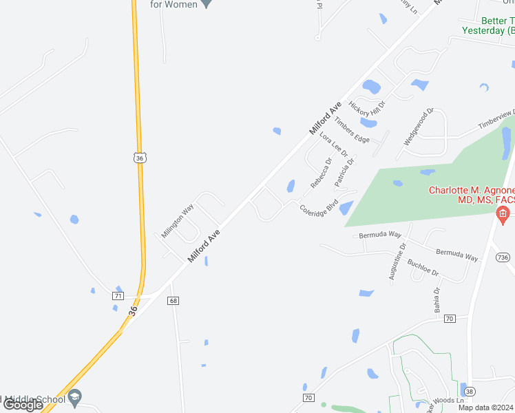 map of restaurants, bars, coffee shops, grocery stores, and more near 1610 Milford Avenue in Marysville