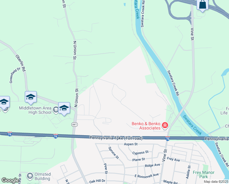 map of restaurants, bars, coffee shops, grocery stores, and more near 117 Magnolia Drive in Middletown