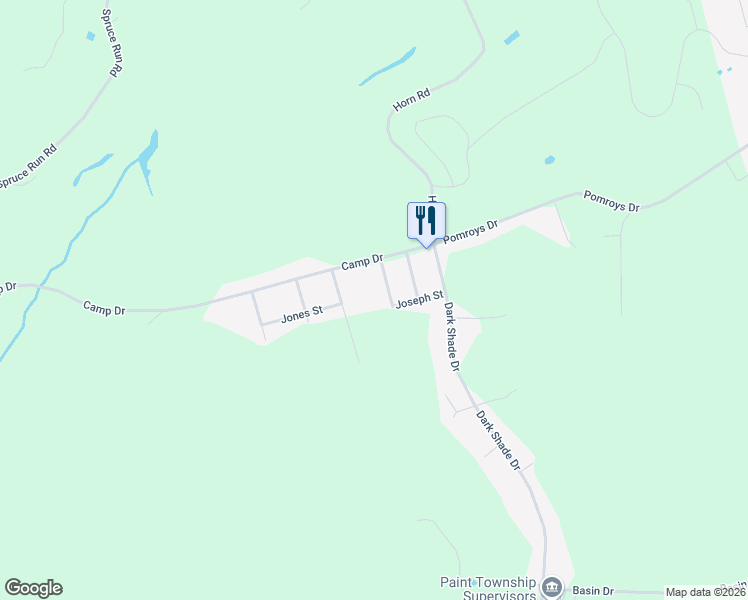 map of restaurants, bars, coffee shops, grocery stores, and more near 510 Ruby Street in Windber