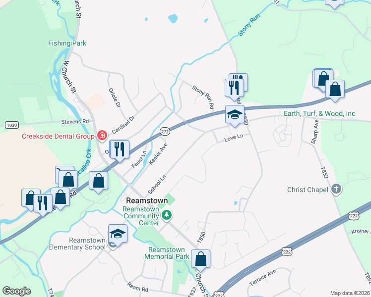 map of restaurants, bars, coffee shops, grocery stores, and more near 92 T700 in Stevens