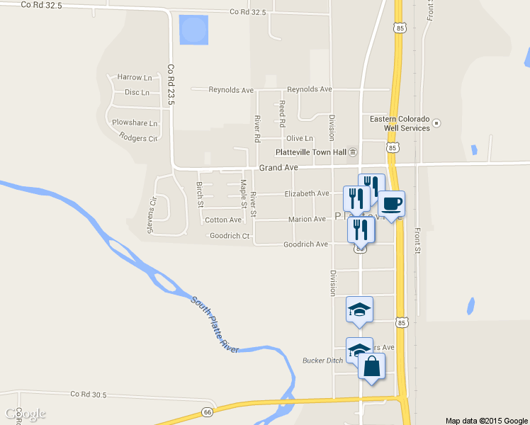 map of restaurants, bars, coffee shops, grocery stores, and more near 616 Marion Avenue in Platteville