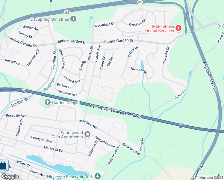 map of restaurants, bars, coffee shops, grocery stores, and more near 8 James Street in Middletown