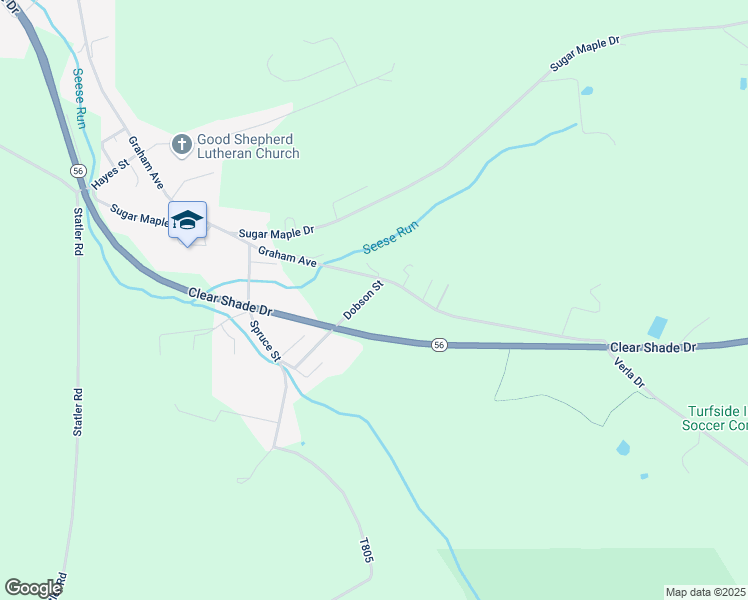 map of restaurants, bars, coffee shops, grocery stores, and more near 410 Dobson Street in Windber