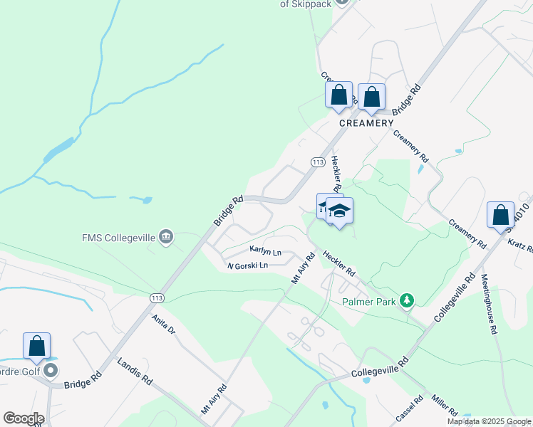 map of restaurants, bars, coffee shops, grocery stores, and more near 928 Dogwood Lane in Collegeville