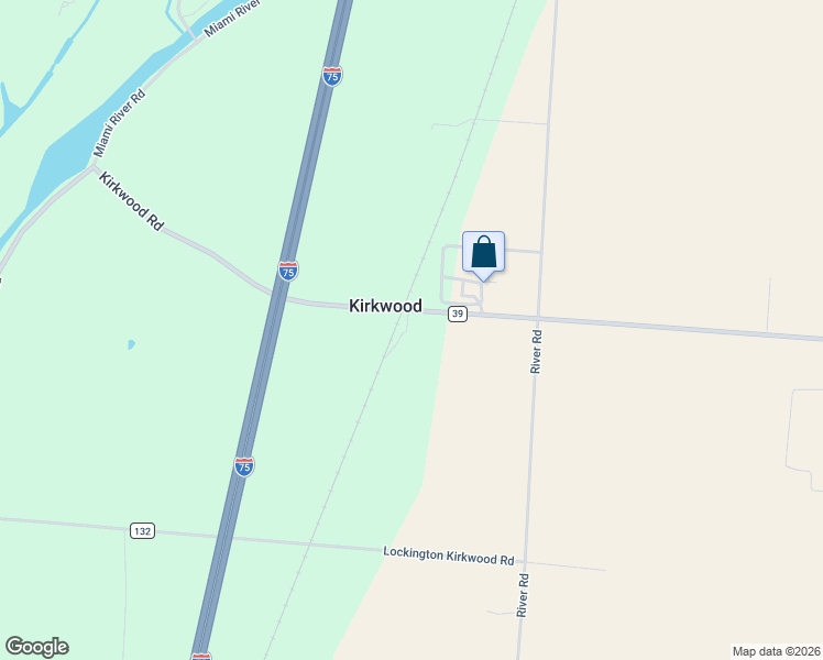 map of restaurants, bars, coffee shops, grocery stores, and more near 12748 Kirkwood Road in Sidney