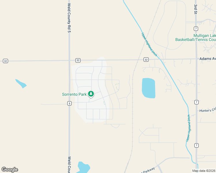 map of restaurants, bars, coffee shops, grocery stores, and more near 14766 Jersey Drive in Mead