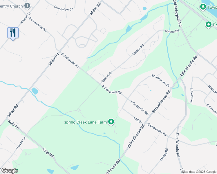 map of restaurants, bars, coffee shops, grocery stores, and more near 431 Spiece Road in Pottstown