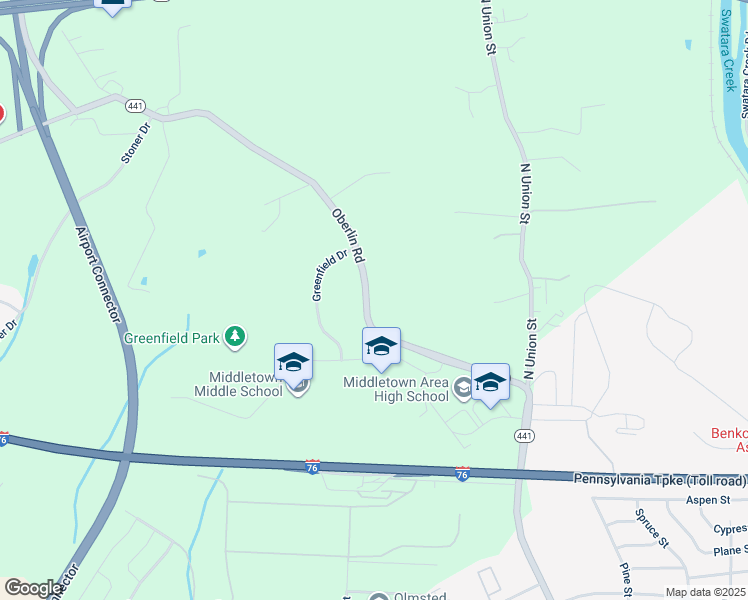 map of restaurants, bars, coffee shops, grocery stores, and more near 250 Oberlin Road in Middletown