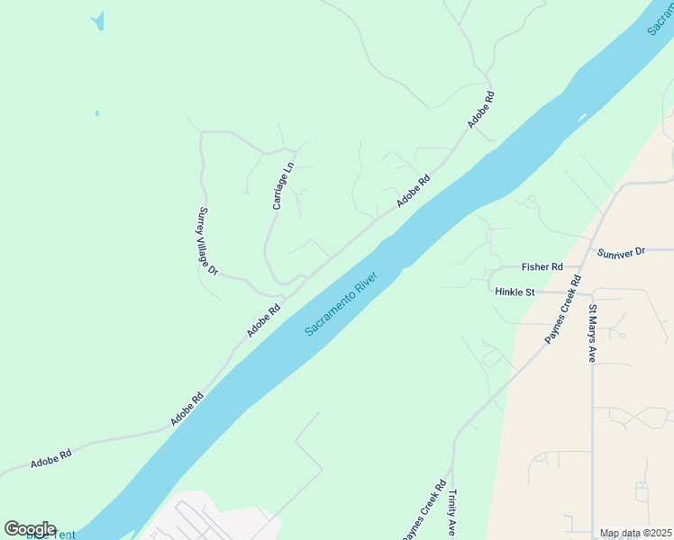 map of restaurants, bars, coffee shops, grocery stores, and more near 22399 Adobe Road in Red Bluff