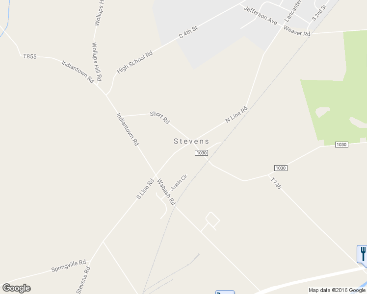 map of restaurants, bars, coffee shops, grocery stores, and more near 19 South Line Road in Stevens