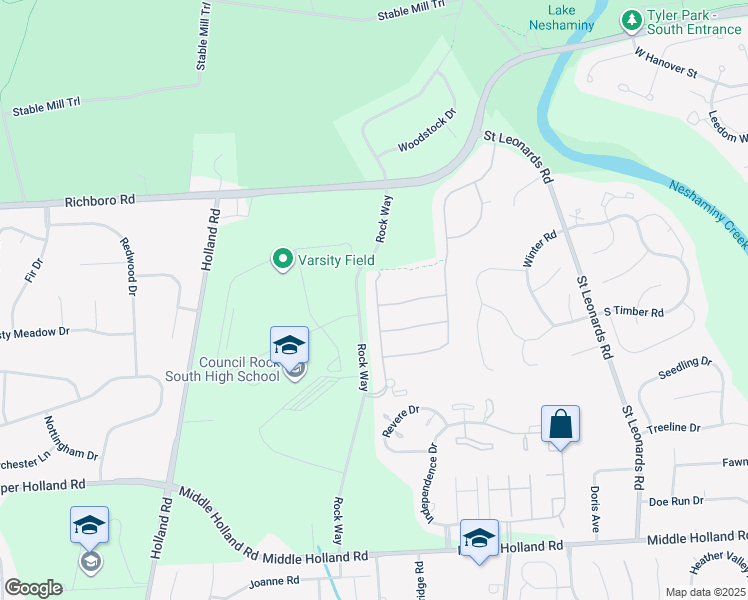 map of restaurants, bars, coffee shops, grocery stores, and more near 40 Keenan Lane in Holland