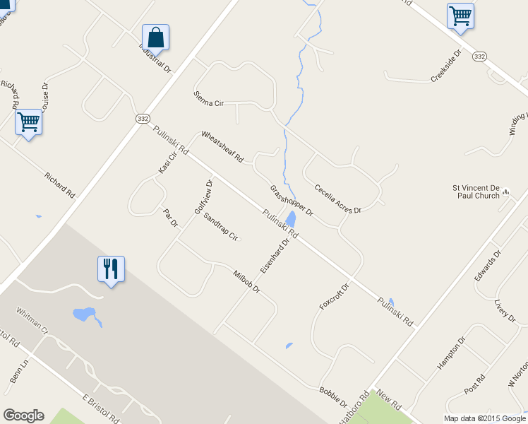 map of restaurants, bars, coffee shops, grocery stores, and more near 810 Pulinski Road in Warminster
