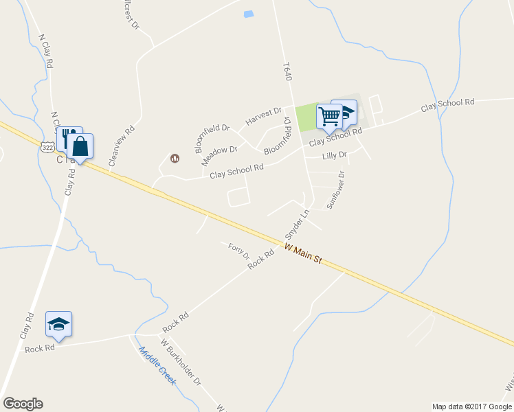 map of restaurants, bars, coffee shops, grocery stores, and more near 418 Mount Olive Lane in Ephrata