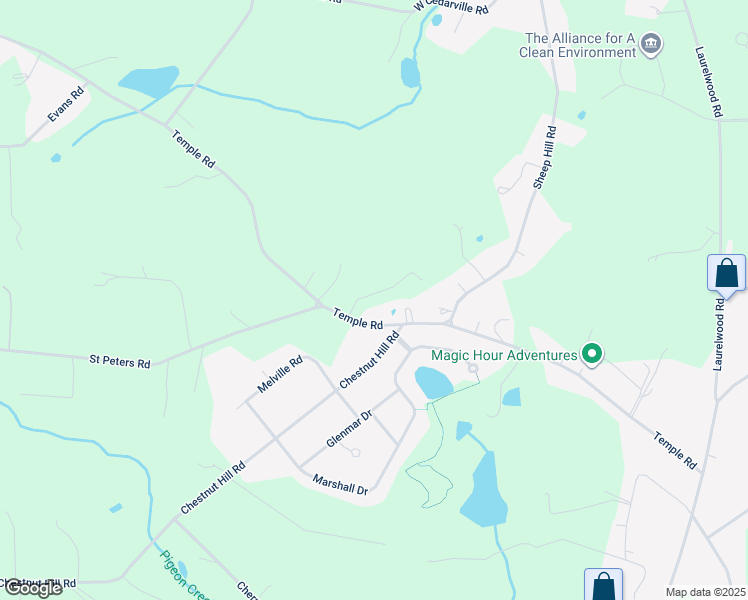 map of restaurants, bars, coffee shops, grocery stores, and more near 1079 Temple Road in Pottstown