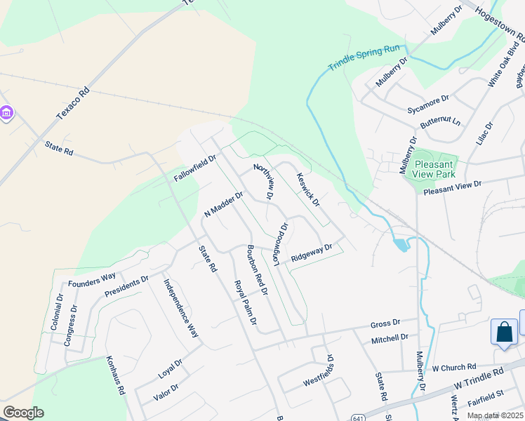 map of restaurants, bars, coffee shops, grocery stores, and more near 59 Northview Drive in Mechanicsburg