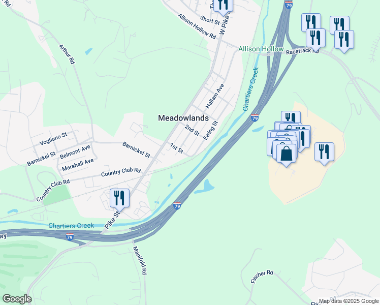 map of restaurants, bars, coffee shops, grocery stores, and more near 70 1st Street in Washington