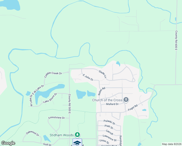 map of restaurants, bars, coffee shops, grocery stores, and more near 2003 Slade Lane in Mahomet