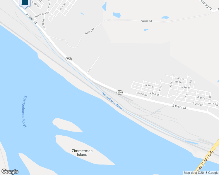 map of restaurants, bars, coffee shops, grocery stores, and more near 1525 South Front Street in Harrisburg