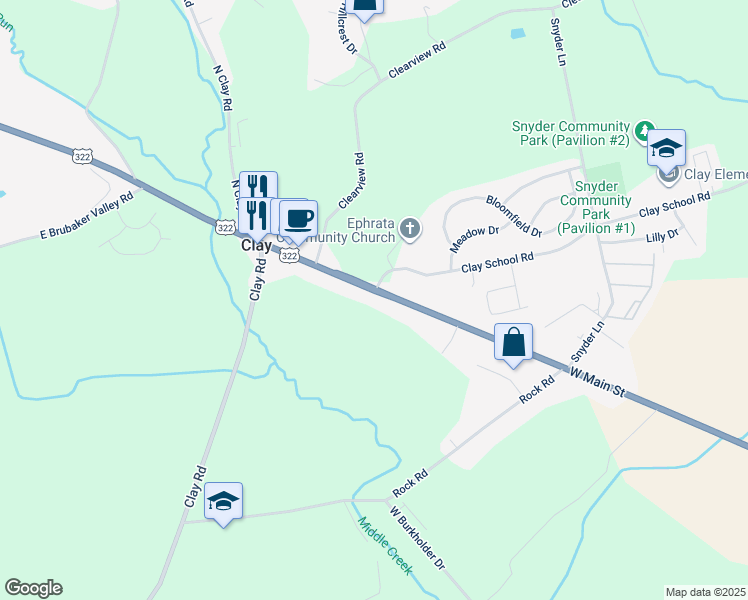 map of restaurants, bars, coffee shops, grocery stores, and more near 2300 W Main St in Ephrata
