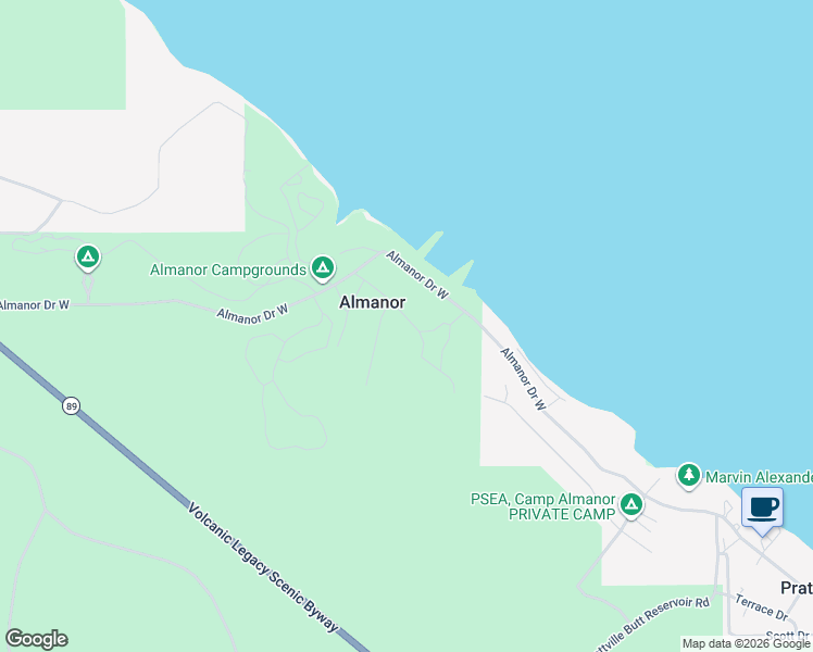 map of restaurants, bars, coffee shops, grocery stores, and more near 3801-3819 Pole Line Road in Canyondam