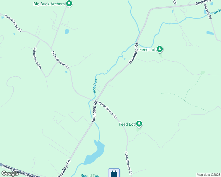 map of restaurants, bars, coffee shops, grocery stores, and more near 1384 Roundtop Road in Middletown