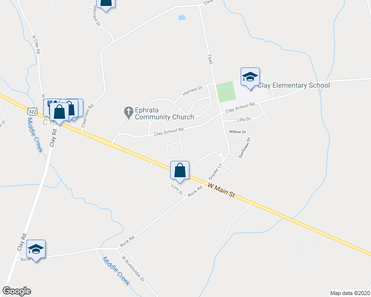 map of restaurants, bars, coffee shops, grocery stores, and more near 60 Bethlehem Lane in Ephrata