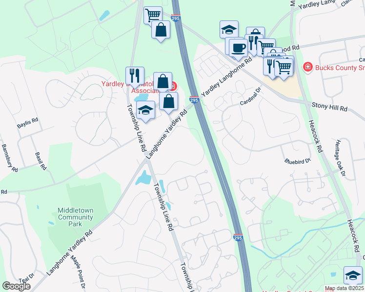 map of restaurants, bars, coffee shops, grocery stores, and more near 100 Polo Run Drive in Morrisville