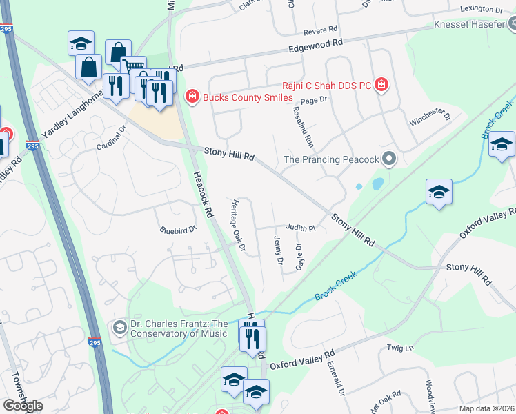 map of restaurants, bars, coffee shops, grocery stores, and more near 521 Heritage Oak Drive in Morrisville